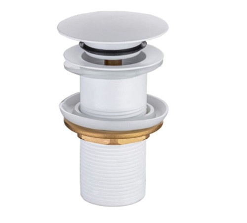 Донный клапан Splendy для раковины без перелива 1 1/4 белый матовый AA3071NORMWM