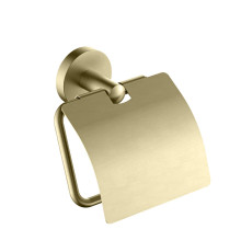 Бумагодержатель с крышкой Aquanet Оберон шлифованное золото AQ4209BG