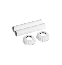 Комплект декоративных трубок SR Rubinetterie Ретро 70 мм D 18-20-1/2 белый 0497-1500V07A