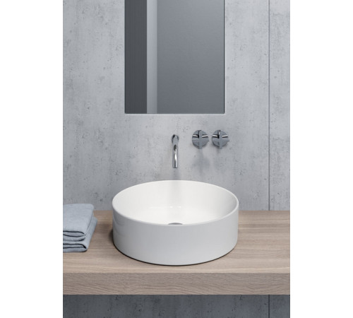 Раковина накладная круглая GSI Kube X 450х450 мм белый глянцевый 942711