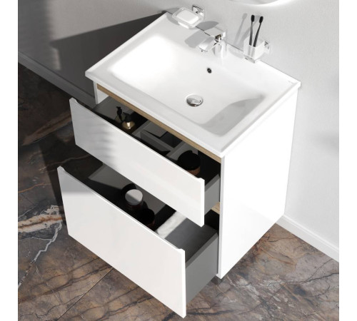 Тумба под раковину напольная AM.PM X-Joy 65 см 2 ящика белый глянец M85AFSX0652WG