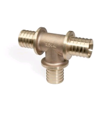 Тройник равнопроходной REHAU RAUTITAN RX 32-32-32 бронза 14570343001