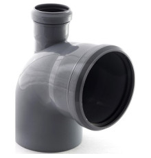 Отвод фронтальный с выходом вверх RTP ВК ПП 110/50х87° серый 36651