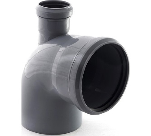 Отвод фронтальный с выходом вверх RTP ВК ПП 110/50х87° серый 36651