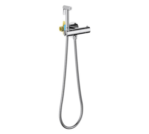 Комплект для гигиенического душа термостатический встроенный Aquanet Oberon смеситель, лейка, шланг, хром AQ1027CR