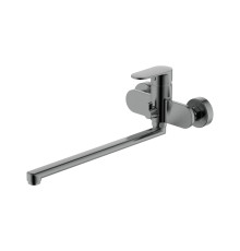 Смеситель для ванны с длинным изливом Aquanet Ника оружейная сталь AQ1842BGM