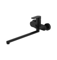 Смеситель для ванны с длинным изливом Aquanet Ника матовый черный AQ1842MB