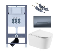 Комплект инсталляции AQUATEK ОБЕРОН T (рама INSP-0000001, крепеж KKI-0000016, клавиша PNS-0000009, унитаз AQ1365T-00 soft-close) INSP-0000001/KKI-0000016/PNS-0000009/AQ1365T-00