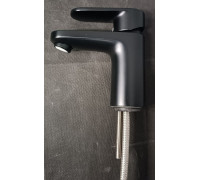 Смеситель для раковины Hansgrohe Vernis Blend 70 со сливным гарнитуром черный матовый 71550670