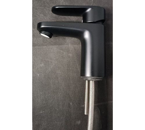 Смеситель для раковины Hansgrohe Vernis Blend 70 со сливным гарнитуром черный матовый 71550670