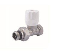 Вентиль радиаторный прямой ручной General Fittings 1/2 ВР - 1/2 НР с уплотнением O-RING EVR081211