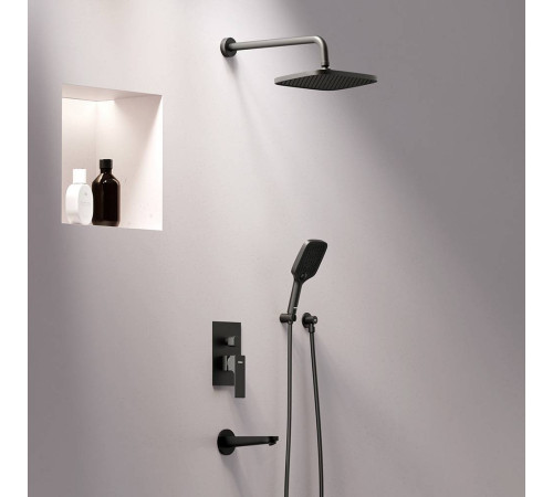 Встраиваемая душевая система AM.PM Gala со смесителем и изливом черный 953510300