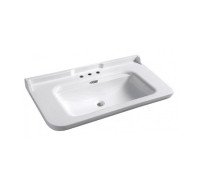 Раковина Kerasan Waldorf 120х55 см 3 отверстия керамическая белый/хром 4144K1