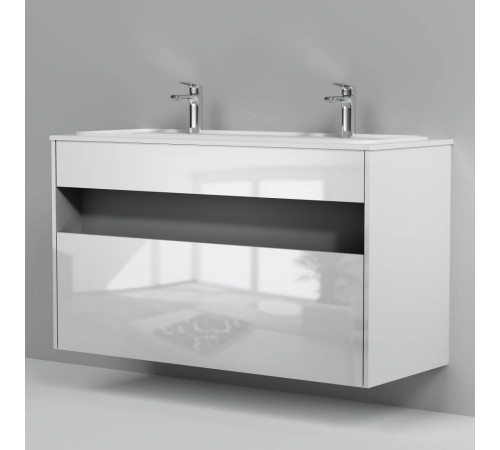 База под раковину AM.PM Func 120 см с нишей и 1 ящиком белый глянец M8FFUX1201WG