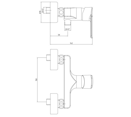 Смеситель для душа TOPAZ Lia 102154088EX