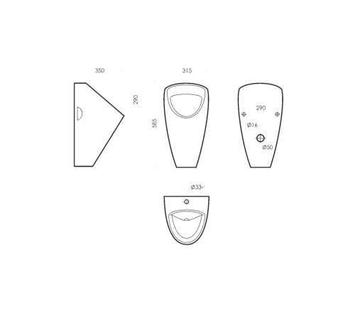 Писсуар Creavit Long сенсорный для скрытого подключения белый глянец PS/Long/Sens/WHT.G/S1