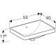 Раковина встраиваемая Geberit VariForm прямоугольная 55х40 см с переливом 500.736.01.2