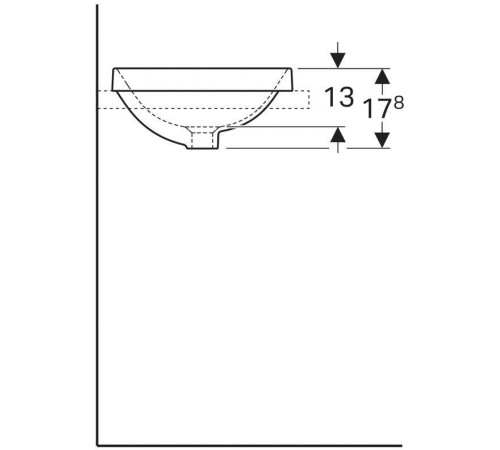 Раковина встраиваемая Geberit VariForm круглая D 40 см без перелива 500.702.01.2