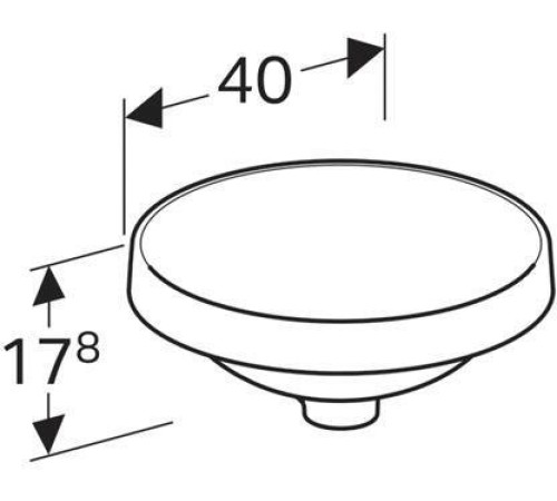 Раковина встраиваемая Geberit VariForm круглая D 40 см без перелива 500.702.01.2