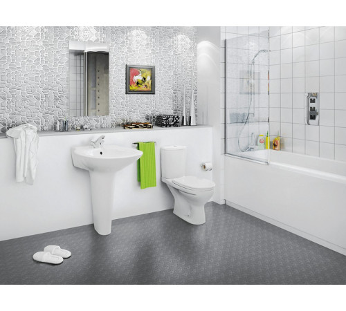 Унитаз-компакт Sanita Ультра белый сиденье полипропилен косой выпуск 1.P401.3.S00.00B.F