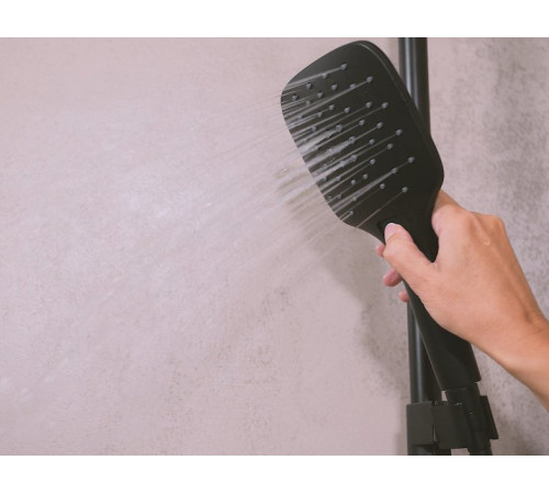 Душевая стойка с термостатическим смесителем для ванны и ручным душем RAVAK Termo 300 TE 092.20BL черная X070444