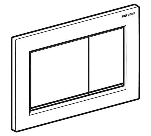Смывная клавиша Geberit Omega30 для двойного смыва белый/позолота 115.080.KK.1