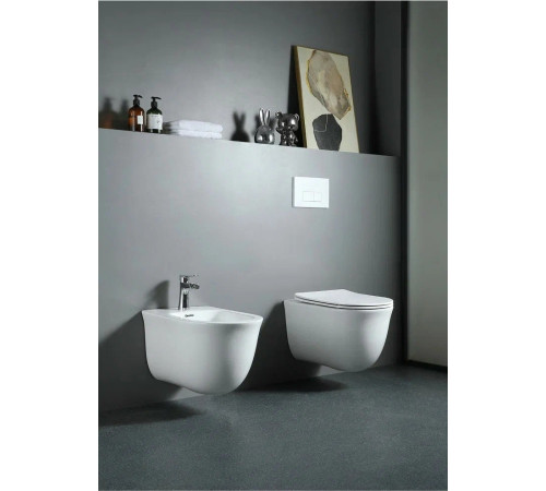 Унитаз подвесной безободковый Aquanet Классик 525x365x340 мм сиденье микролифт AQ1111-00