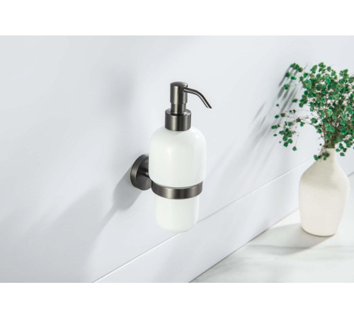 Дозатор для жидкого мыла Aquatek БЕТТА оружейная сталь AQ4605BGM