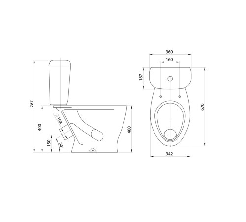 Унитаз-компакт Santeri Воротынский косой выпуск сиденье полипропилен 1.P401.7.S00.00B.F