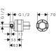 Комплект смесителя для душа Hansgrohe Vernis Shape (71658000 + 13620180) 71658000S