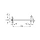 Кронштейн для душа GROHE Rainshower 282 мм хром 27709000