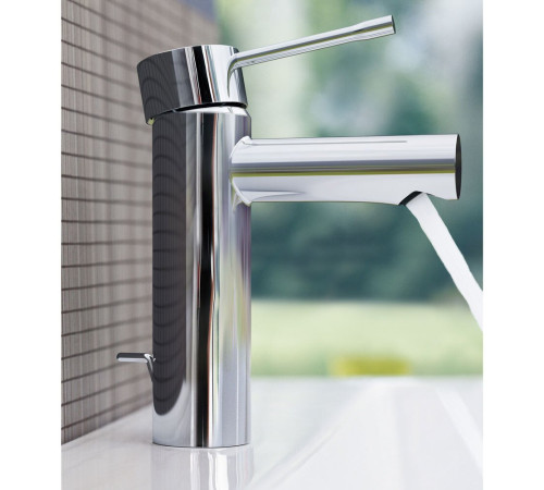 Смеситель для раковины GROHE Essence с донным клапаном и низким изливом хром 32898001