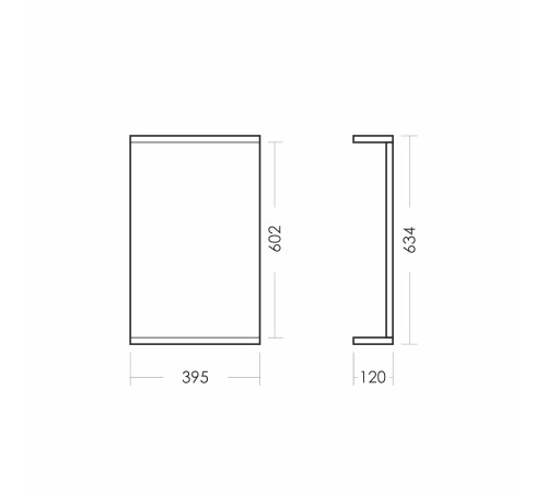 Зеркало Santek Манго 395х720х120 мм белое MNGSAMR40018W1