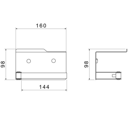 Бумагодержатель с полкой Aquanet Libra AQ4929CR хром AQ4929CR