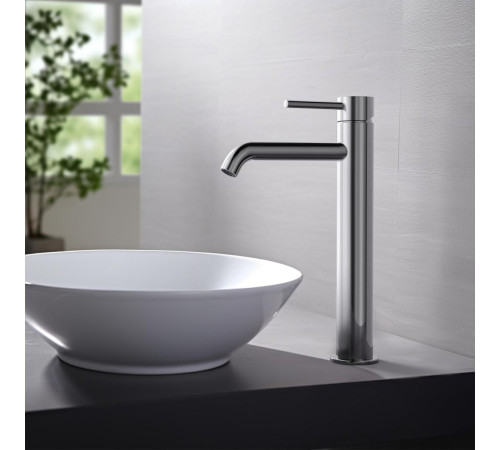 Смеситель для раковины высокий Aquanet Europa 215 мм без донного клапана хром AQ1304CR