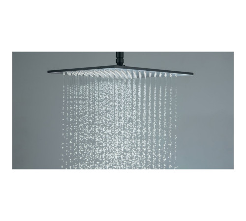 Верхний душ Aquanet AQ2078MB квадратный 300х300х7 мм матовый черный AQ2078MB