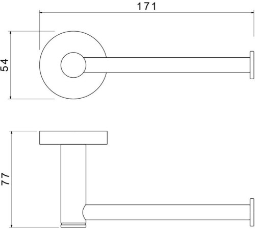 Бумагодержатель Aquanet Европа матовый черный AQ4108MB