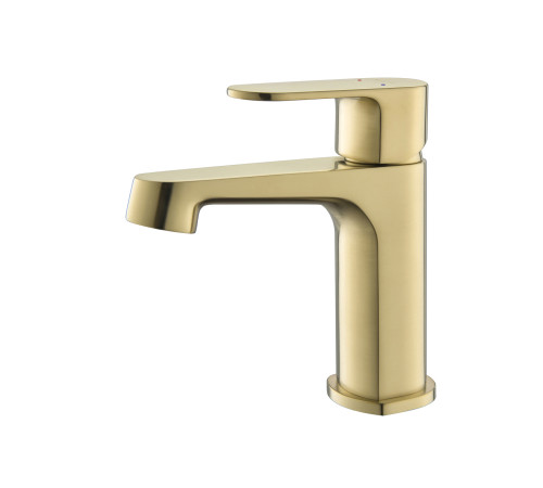 Смеситель для раковины Aquanet Oberon 98 мм шлифованное золото AQ1210BG