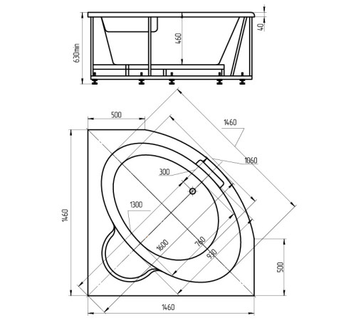 Тумба под раковину Акватон Калипсо 100 пустая с фрезерованным экраном KAL146-0000045