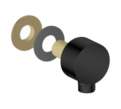 Шланговое подсоединение Aquatek матовый черный AQ2454MB