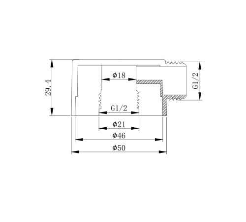 Шланговое подсоединение Aquatek матовый черный AQ2454MB