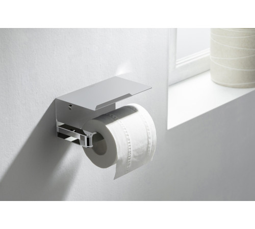 Бумагодержатель с полкой Aquanet Libra AQ4929CR хром AQ4929CR