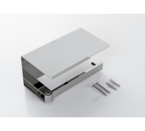 Бумагодержатель с полкой Aquanet Libra AQ4929CR хром AQ4929CR