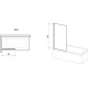 Шторка на ванну Ravak NVS1-80 блестящий Transparent 7O840C00Z1