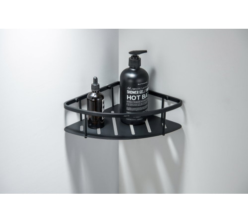 Полка угловая Aquanet AQ4926MB матовый черный AQ4926MB