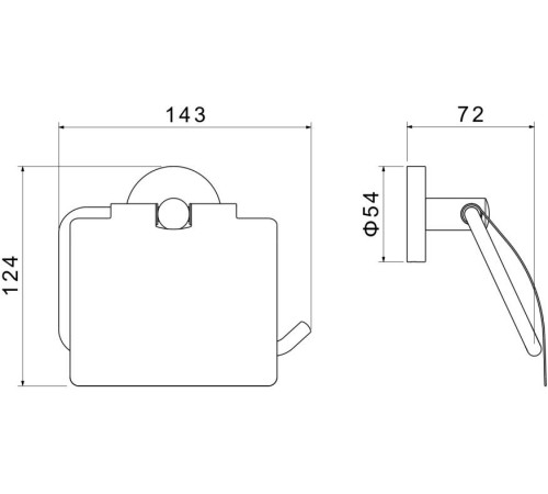 Бумагодержатель с крышкой Aquanet Оберон хром AQ4209CR