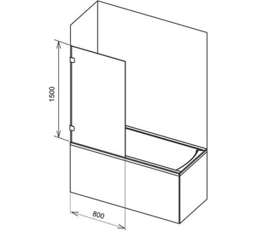 Шторка для ванны Ravak Brilliant BVS1-80 800 мм хром стекло Transparent 7U840A00Z1