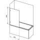Шторка для ванны Ravak Brilliant BVS1-80 800 мм хром стекло Transparent 7U840A00Z1