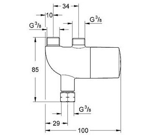 Смеситель термостатический для раковины Grohe Grohtherm Micro хром 34487000