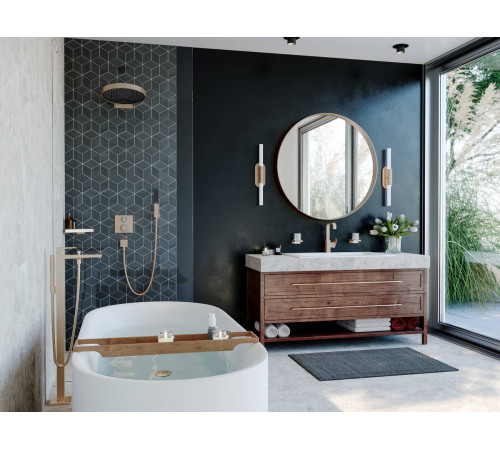 Верхний душ с настенным держателем hansgrohe Rainfinity 360 1jet матовый черный 26230670